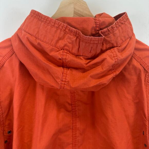 Eddie Bauer Orange Spring Lightweight Full Zip Hooded Jacket Womens Large - Picture 9 of 16
